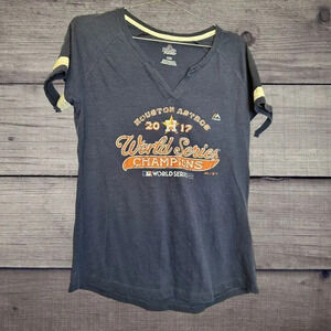 Women’s Navy Blue Houston Astro’s World Series T Shirt size Large